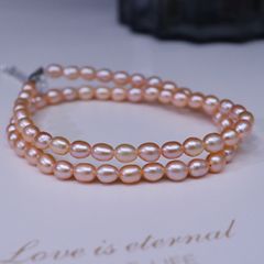 Vòng Cổ Ngọc Trai Hạt Gạo Oval Tự Nhiên 5-6mm Khoá Bạc 925 Dây Chuyền Hạt Nhỏ - Ngọc trai Giá Sỉ Phú Quốc CG002