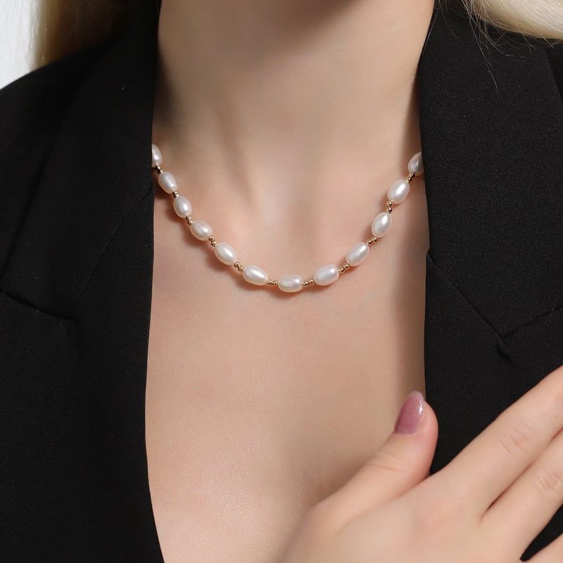 Vòng cổ Ngọc Trai Tự Nhiên 6-7mm Ngọc Trai Phú Quốc Giá Sỉ MADAME HIEN PEARLS Thời Trang CG008