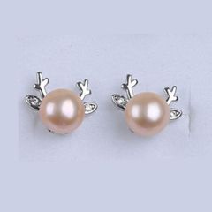 Bông Tai Ngọc Trai MADAME HIEN PEARLS Dáng Hưu Tươi Tắn Tự Nhiên BTN017