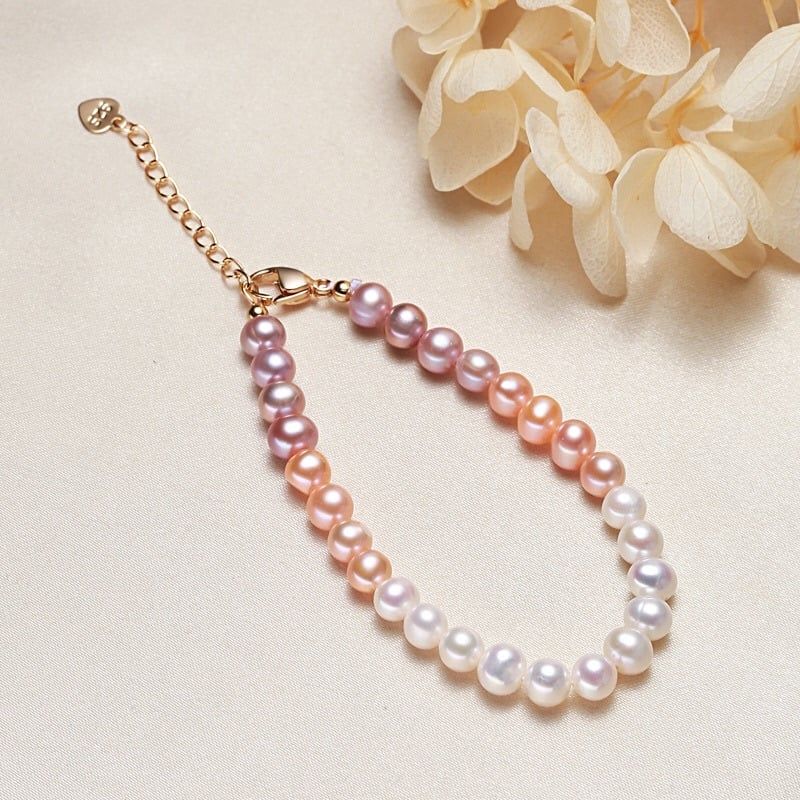 Vòng Tay Ngọc Trai Tự Nhiên Đa Sắc MADAME HIEN PEARLS Thời Trang, Cá Tính VTT008M