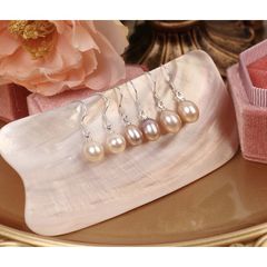 Bông Tai Bạc Móc Câu MADAME HIEN PEARLS Hạt Ngọc Trai Giọt Nước dễ thương BTG001