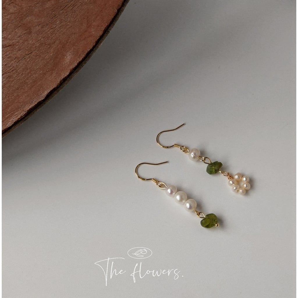 Bông Tai Mạ Bạc 925 MADAME HIEN PEARLS Đính Ngọc Trai phong cách cổ điển Châu Âu BTT004