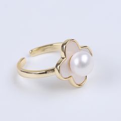 Nhẫn Ngọc Trai Nước Ngọt Tự Nhiên 4 Cánh MADAME HIEN PEARLS Thời Trang Giá Sỉ NN029