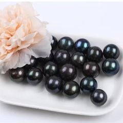 Hạt Ngọc Trai Đen Tự Nhiên Không Lỗ 11-13mm Có Ít Tì MADAME HIEN PEARLS HT004D