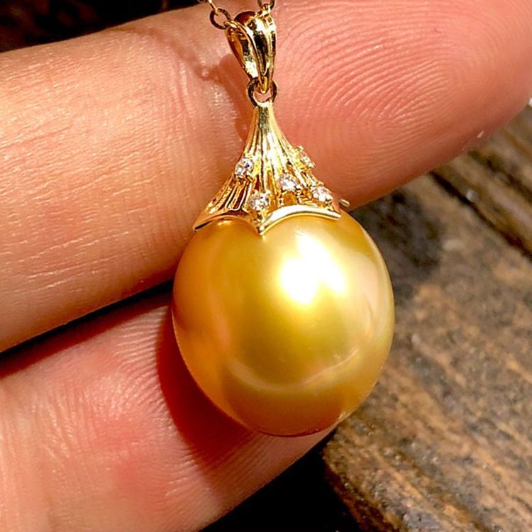 Dây Chuyền Bạc 925 Mặt Ngọc Trai Xà Cừ Tự Nhiên 13-14mm sang trọng quý phái XC005