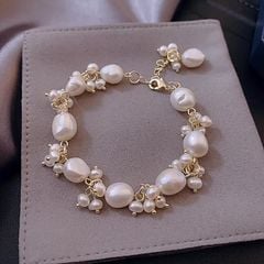Vòng Tay Ngọc Trai Công Chúa Nước Ngọt MADAME HIEN PEARL Handmade Bông Tuyết VTB008