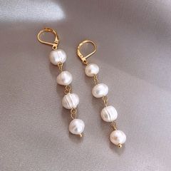Bông Tai Dáng Dài Tua Rua MADAME HIEN PEARLS Đính Hạt Trai Thanh Lịch, Phong Cách Thời Thượng BTB004V