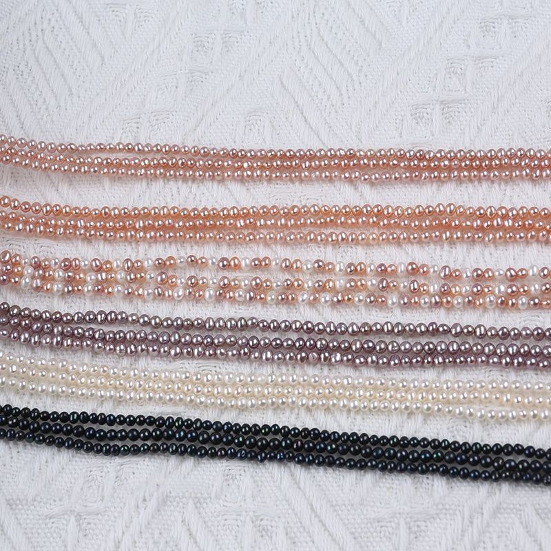 Dây chuỗi hạt ngọc trai nhí tứ quý 3-4mm nhiều màu sắc SP083