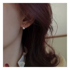 Khuyên Tai Hạt Ngọc Trai Thời Trang Nhấn Bi MADAME HIEN PEARLS Cá Tính BTN021