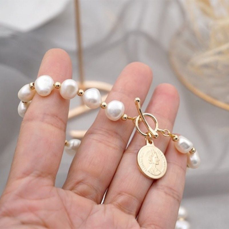 Vòng Tay Mạ Vàng 18K Phong Cách Baroque thời trang cho cô gái hiện đại VTB002