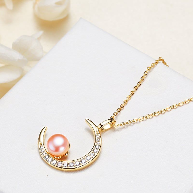 Vòng cổ Hạt Trai Mặt Trăng Khuyết MADAME HIEN PEARL Dễ Thương MN006