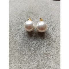 Bông Tai Nụ Ngọc Trai Đá Size Khủng 16mm Vàng 14K YM005