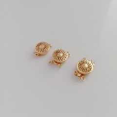 Chốt Cài Đầu Thanh Thanh Chạm Khắc Rỗng Mạ Vàng 14K Thời Trang DIY PKKC002