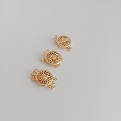 Chốt Cài Đầu Thanh Thanh Chạm Khắc Rỗng Mạ Vàng 14K Thời Trang DIY PKKC002