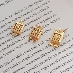 Chốt Cài Đầu Thanh Thanh Chạm Khắc Rỗng Mạ Vàng 14K Thời Trang DIY PKKC002