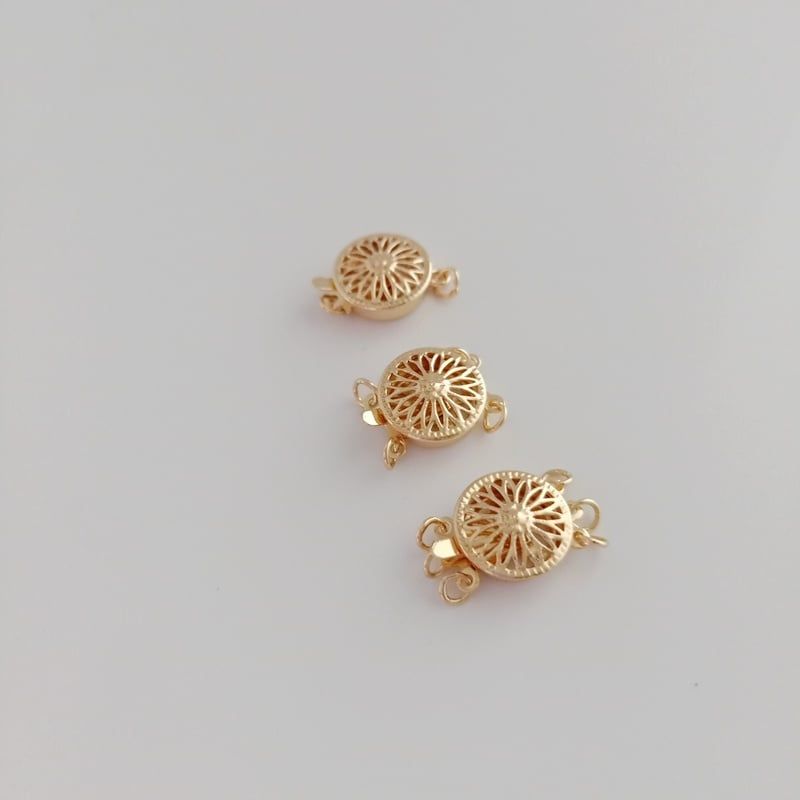 Chốt Cài Đầu Thanh Thanh Chạm Khắc Rỗng Mạ Vàng 14K Thời Trang DIY PKKC002