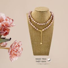 Vòng cổ Hạt Gạo 7-8mm Khoá 1 Hạt Tròn To MADAME HIEN PEARLS Dễ Thương CG016