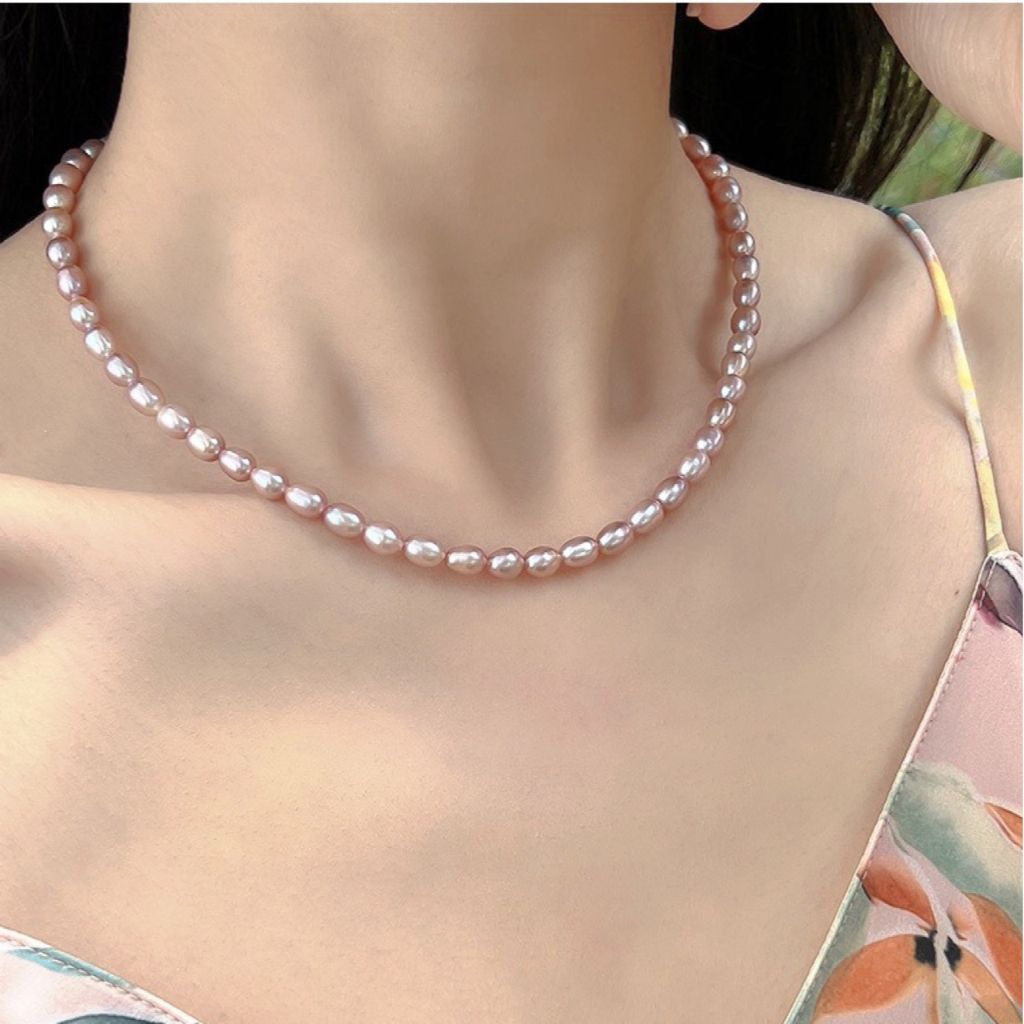Vòng cổ Ngọc Trai Tự Nhiên 5-6mm MADAME HIEN PEARLS Đáng Yêu CG065