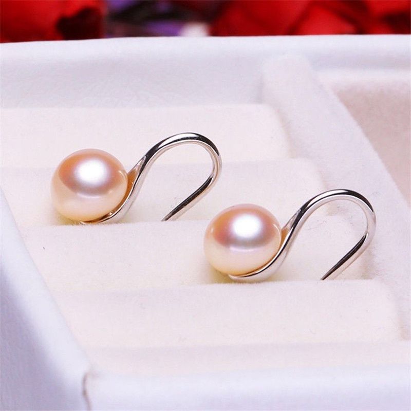 Bông Tai MADAME HIEN PEARL Hạt trai trắng 7-8mm AAA Bạc Ý 925 Dáng gót giày BTN005