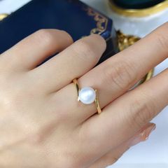 Nhẫn Ngọc Trai Nước Ngọt Tối Giản MADAME HIEN PEARLS Thời trang NN013