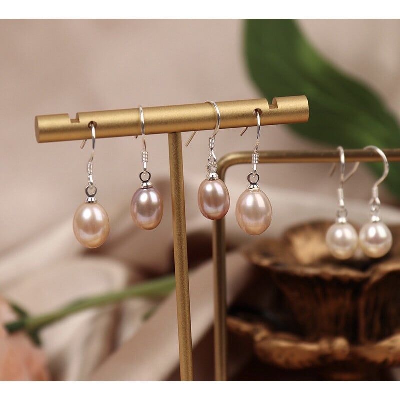 Bông Tai Bạc Móc Câu MADAME HIEN PEARLS Hạt Ngọc Trai Giọt Nước dễ thương BTG001