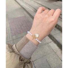 Vòng Đeo Tay Ngọc Trai Tự Nhiên 6-7mm MADAME HIEN PEARLS Khóa Tim Cài Tinh Tế VTT034