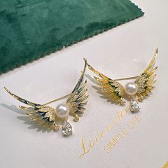 Trâm Cài Áo MADAME HIEN PEARLS Hình Cánh Thiên Thần Đính Ngọc Trai Thời Trang Thanh Lịch PKC003