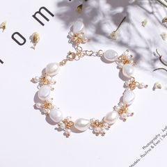Vòng Tay Ngọc Trai Công Chúa Nước Ngọt MADAME HIEN PEARL Handmade Bông Tuyết VTB008