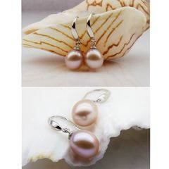 Bông Tai Bạc 925 mạ MADAME HIEN PEARLS Đính Hạt Trai Hình Giọt Nước Thời Trang Cho Nữ BTG002