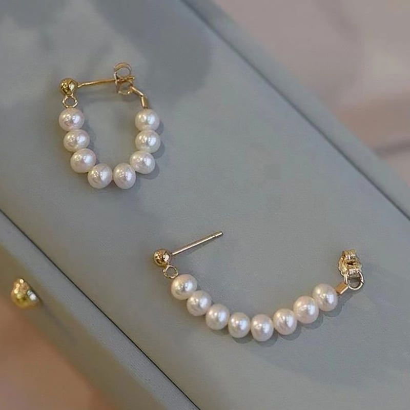 Khuyên Tai Tròn Tua Rua Bông Tai Ngọc Trai Nuôi Tự Nhiên Thời Trang Châu Âu Đơn Giản Cho Nữ BTT008