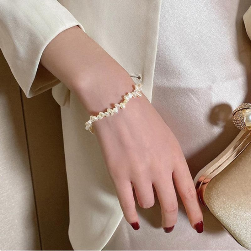 Set Vòng Cổ và Vòng Tay Trang sức ngọc trai thời trang MADAME HIEN PEARLS Baroque cho nữ CB004