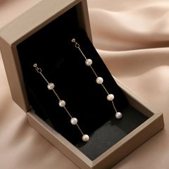 Bông Tai Bạc Dài Tua Rua 5-6mm MADAME HIEN PEARLS Ngọc Trai Tự Nhiên Thanh Lịch, Thời Thượng BTT019