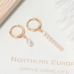 Bông Tai Ngọc Trai Tự Nhiên Phá Cách Điệu Đà So Le Dài Ngắn Phong Cách Baroque MADAME HIEN PEARLS Cho Nữ BTG028