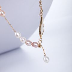 Vòng cổ Ngọc Trai Tự Nhiên Cánh Thiên Thần Phong Cách Baroque MADAME HIEN PEARLS Đơn Giản MG003