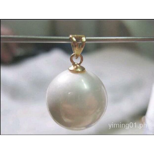 Mặt dây chuyền Nụ Ngọc Trai Đá AAAA Size Khủng 16-17mm Vàng 14K YM007