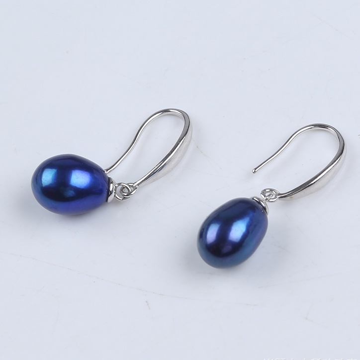 Bông Tai Ngọc Trai Tự Nhiên Chốt Móc Câu Màu Xanh Hoàng Gia Lạ Mắt MADAME HIEN PEARLS Thời Trang Nữ BTG073