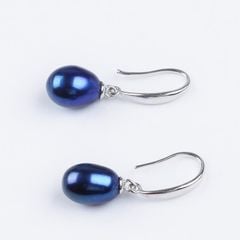 Bông Tai Ngọc Trai Tự Nhiên Chốt Móc Câu Màu Xanh Hoàng Gia Lạ Mắt MADAME HIEN PEARLS Thời Trang Nữ BTG073