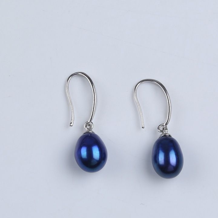 Bông Tai Ngọc Trai Tự Nhiên Chốt Móc Câu Màu Xanh Hoàng Gia Lạ Mắt MADAME HIEN PEARLS Thời Trang Nữ BTG073