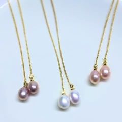 Bông Tai Tua Rua Mạ Vàng Dài 7mm Đính Hạt Giọt Nước MADAME HIEN PEALRS Cho Nữ BTG017