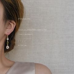 Bông Tai Mạ Bạc 925 MADAME HIEN PEARLS Đính Ngọc Trai phong cách cổ điển Châu Âu BTT004