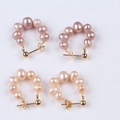 Khuyên Tai Tròn Tua Rua Bông Tai Ngọc Trai Nuôi Tự Nhiên Thời Trang Châu Âu Đơn Giản Cho Nữ BTT008