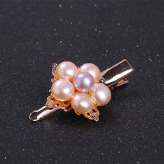 Kẹp Tóc Mái Ngọc Trai Tự Nhiên Hoa Đào 5 Cánh Cổ Điển Bé Xinh Mini MADAME HIEN PEARLS Cho Nữ PKT013
