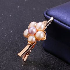 Kẹp Tóc Mái Ngọc Trai Tự Nhiên Hoa Đào 5 Cánh Cổ Điển Bé Xinh Mini MADAME HIEN PEARLS Cho Nữ PKT013
