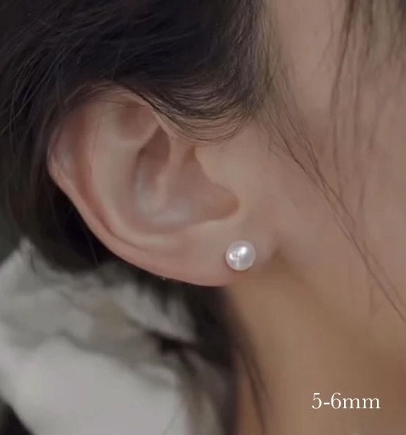 Bông tai Nụ Ngọc Trai Chuôi Titan Madame Hien Pearls Thời trang tối giản BTN0ID056