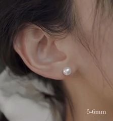 Bông tai Nụ Ngọc Trai Chuôi Titan Madame Hien Pearls Thời trang tối giản BTN0ID056