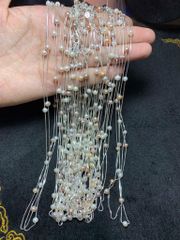 Vòng Cổ Ngọc Trai Tự Nhiên Kiểu Dây Chuyền Điểm Hạt Ngọc Trai Kiểu Giọt Mưa MADAME HIEN PEARLS Cho Nữ