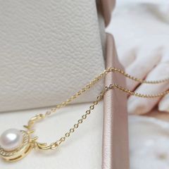 Vòng cổ Ngọc Trai Mặt Hươu Nhỏ MADAME HIEN PEARLS Dễ Thương MN002