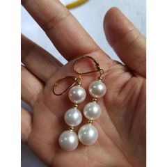 Bông Tai Vàng Thật 14k Ngọc Trai Tự Nhiên 8-9mm YM002