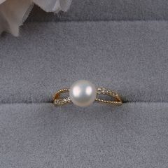 Nhẫn Zircon Đính Ngọc Trai Tự Nhiên Đơn Giản Thời Trang Giá Sỉ Madame Hien Pearls NN010