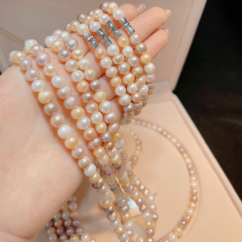 Bộ Set Ngọc Trai Tứ Quý (dây cổ, vòng, bông)
